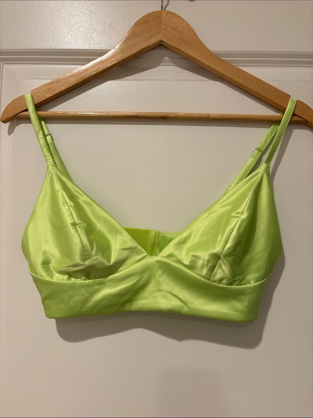 Parade Women’s Satin Bralette in Lime Green